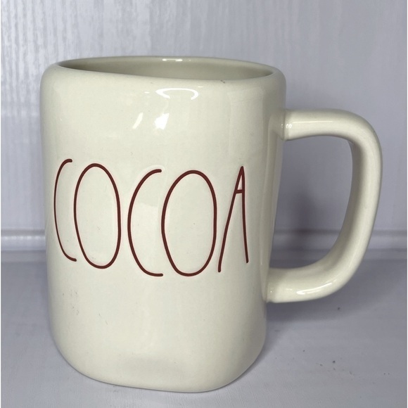 Rae Dunn COCOA - Red Letters Coffee Mug Artisan Collection NWOT - Picture 1 of 4